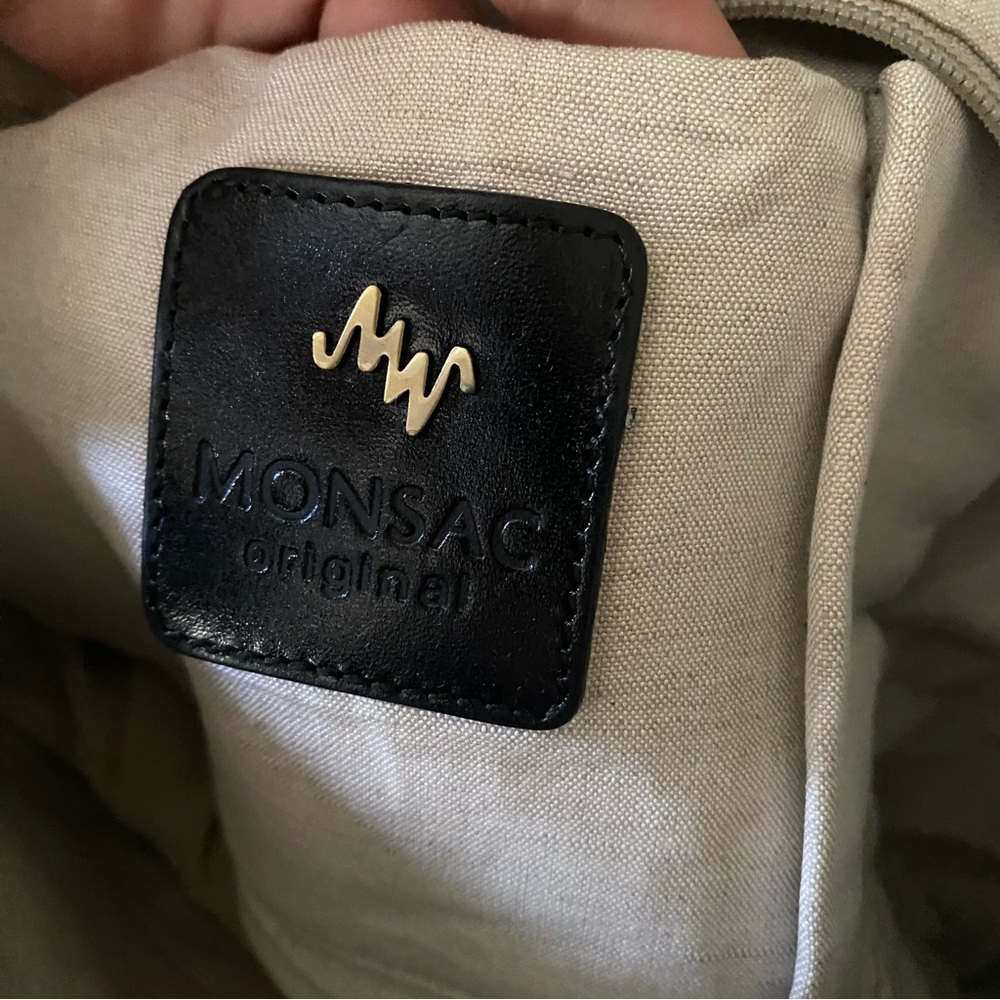 Monsac Purse Black Leather Shoulder Bag - Picture 10 of 11